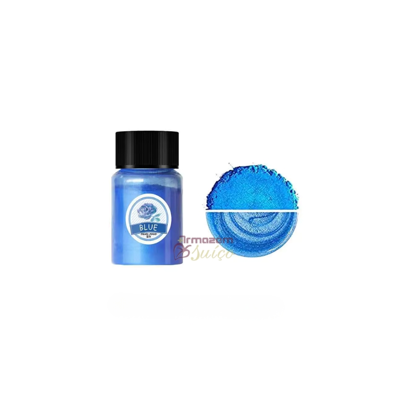 Foto Mica Perolada Blue - Azul - Pigmento para Saboaria - Cosméticos - Artesanato - 10 Gr