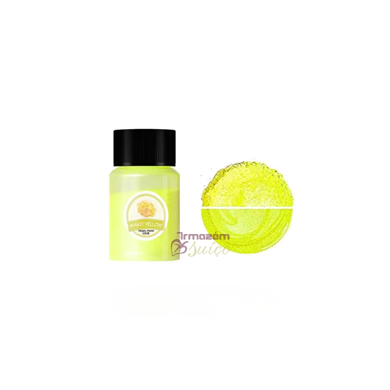 Foto Mica Perolada Magic Yellow - Amarelo Magico - Pigmento para Saboaria - Cosméticos - Artesanato - 10 Gr