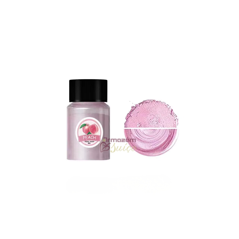 Foto Mica Perolada Peach - Pêssego - Pigmento para Saboaria - Cosméticos - Artesanato - 10 Gr 