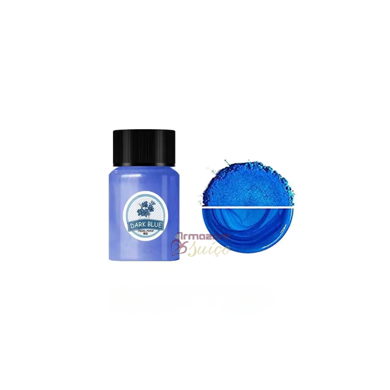Foto Mica Perolada  Dark Blue - Azul Escruro - Pigmento para Saboaria - Cosméticos - Artesanato - 10 Gr
