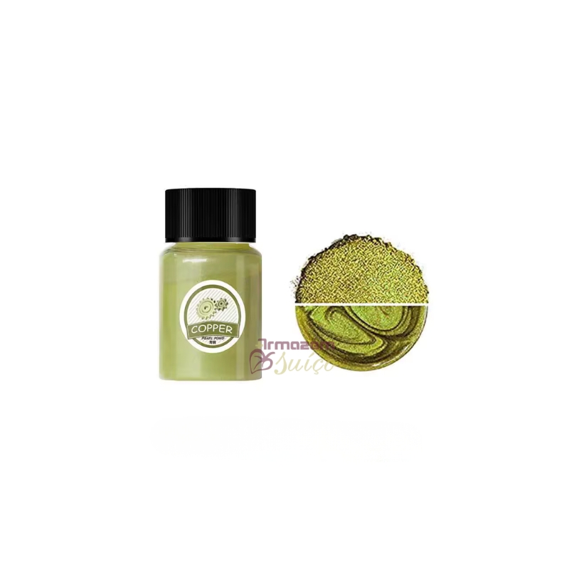 Foto Mica Perolada Copper - Cobre - Pigmento para Saboaria - Cosméticos - Artesanato - 10 Gr