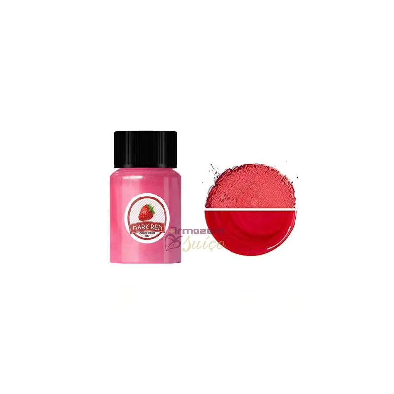 Foto Mica Perolada Dark Red - Vermelho Escuro - Pigmento para Saboaria - Cosméticos - Artesanato - 10 Gr