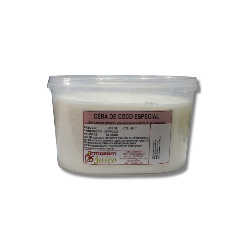 Foto Cera de Coco Vegetal Premium Para Velas Artesanais - 1 Kg