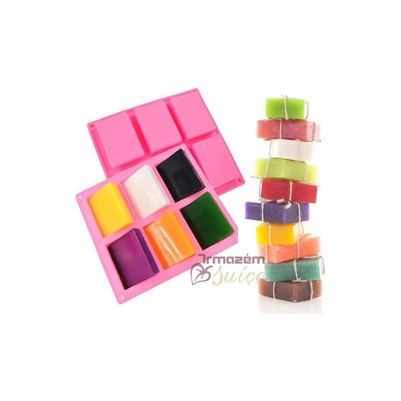 Foto Molde de silicone Retangular 6 cav.