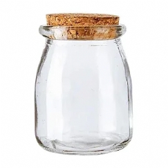 Foto Pote De Vidro Tampa Rolha Cortiça - 110ml