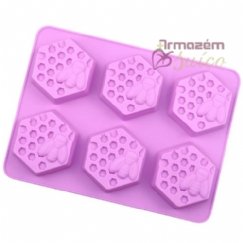 Foto Molde de Silicone Favo de Mel 6 Cav.